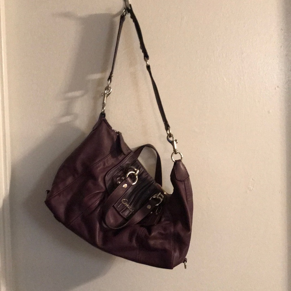Purple Coach handbag